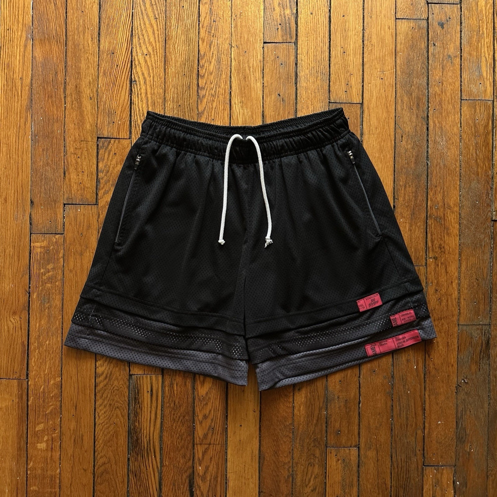 100 Thieves X Bristol Studio Triple Hem Shorts Mesh Basketball Men Large Black